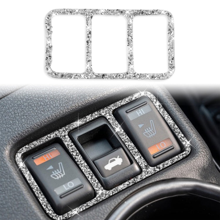 For Nissan 370Z Z34 2009- Car Central Control Heating Button Frame Diamond Decoration Sticker, Left and Right Drive by buy2fix