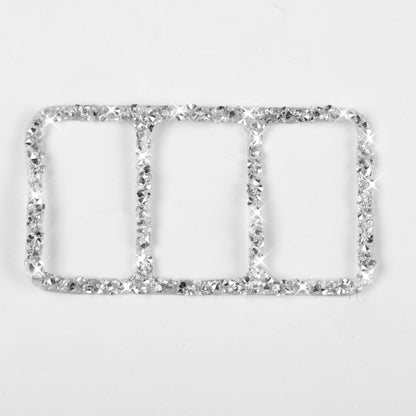 For Nissan 370Z Z34 2009- Car Central Control Heating Button Frame Diamond Decoration Sticker, Left and Right Drive by buy2fix