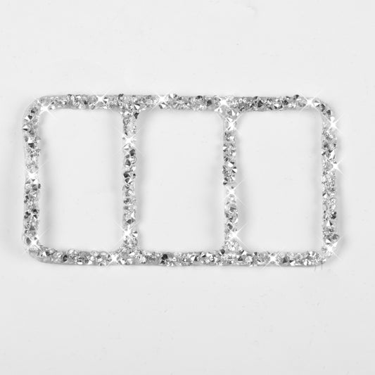 For Nissan 370Z Z34 2009- Car Central Control Heating Button Frame Diamond Decoration Sticker, Left and Right Drive by buy2fix