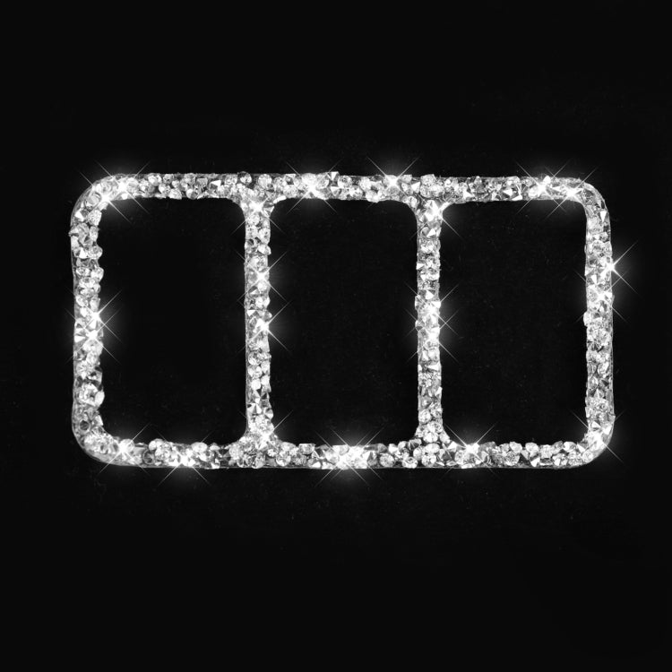 For Nissan 370Z Z34 2009- Car Central Control Heating Button Frame Diamond Decoration Sticker, Left and Right Drive by buy2fix