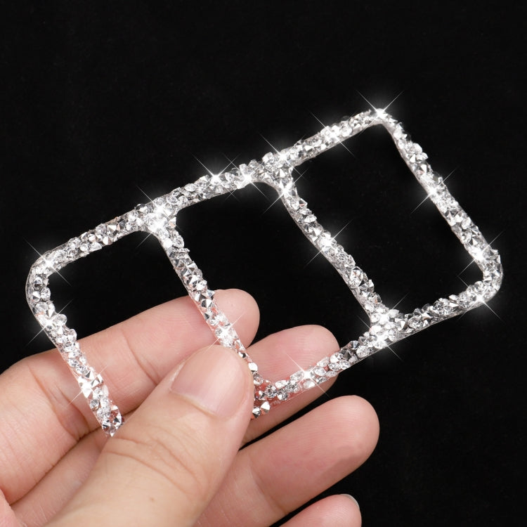 For Nissan 370Z Z34 2009- Car Central Control Heating Button Frame Diamond Decoration Sticker, Left and Right Drive by buy2fix