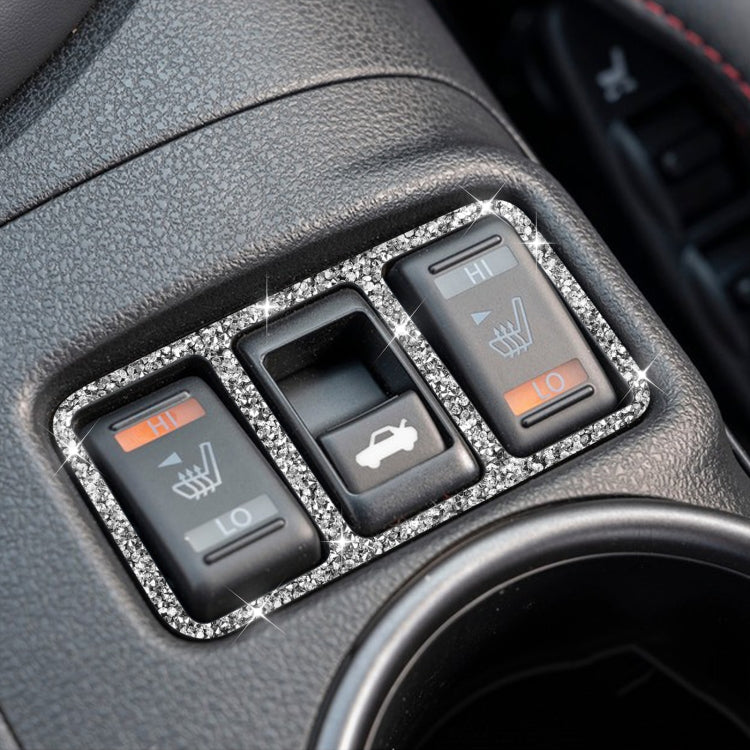 For Nissan 370Z Z34 2009- Car Central Control Heating Button Frame Diamond Decoration Sticker, Left and Right Drive by buy2fix