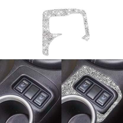 For Nissan 370Z Z34 2009- Car Central Control Heating Button Outer Frame Diamond Decoration Sticker, Left and Right Drive by buy2fix