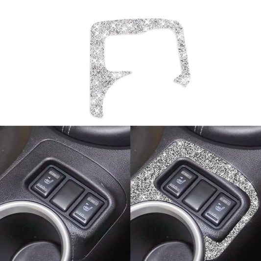 For Nissan 370Z Z34 2009- Car Central Control Heating Button Outer Frame Diamond Decoration Sticker, Left and Right Drive by buy2fix