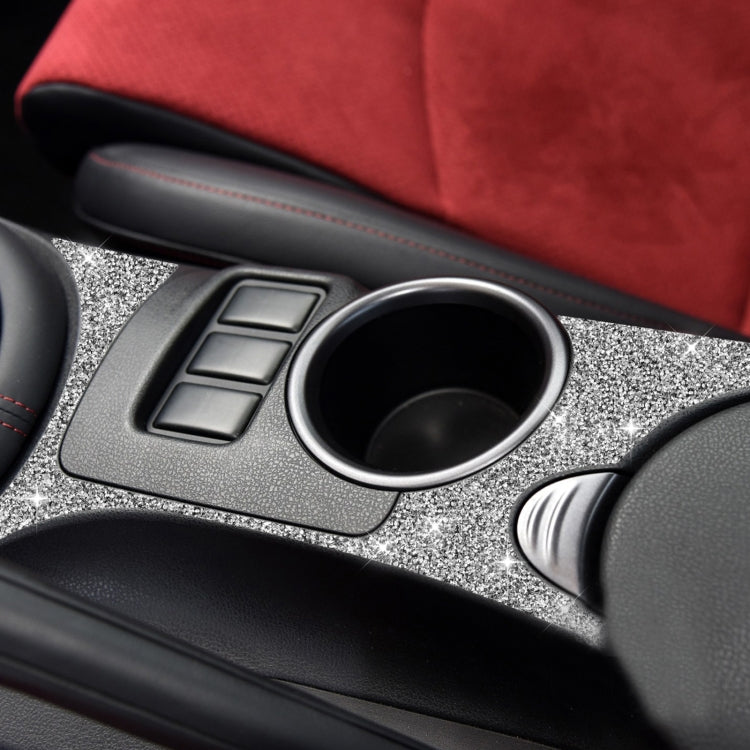 For Nissan 370Z Z34 2009- Car Water Cup Holder Panel Diamond Decoration Sticker, Left and Right Drive by buy2fix