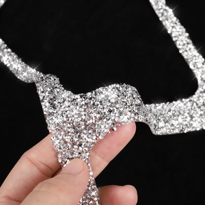 For Mercedes-Benz GLA 2015-2018 Car Central Control Storage Box Outer Frame Diamond Decoration Sticker, Left and Right Drive by buy2fix