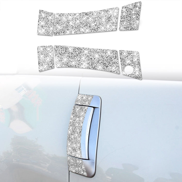 For Nissan 350Z 2003-2009 6pcs Car Door Outer Handle Diamond Decorative Sticker, Left Drive by buy2fix