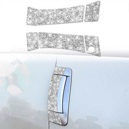 For Nissan 350Z 2003-2009 6pcs Car Door Outer Handle Diamond Decorative Sticker, Left Drive by buy2fix