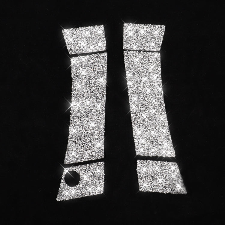 For Nissan 350Z 2003-2009 6pcs Car Door Outer Handle Diamond Decorative Sticker, Left Drive by buy2fix