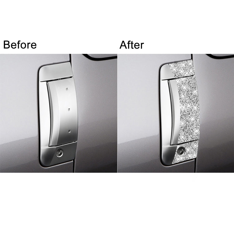 For Nissan 350Z 2003-2009 6pcs Car Door Outer Handle Diamond Decorative Sticker, Left Drive by buy2fix