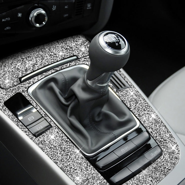For Audi A4L / A5 / Q5 Car Gear Panel A Diamond Decoration Sticker, Left and Right Drive by buy2fix