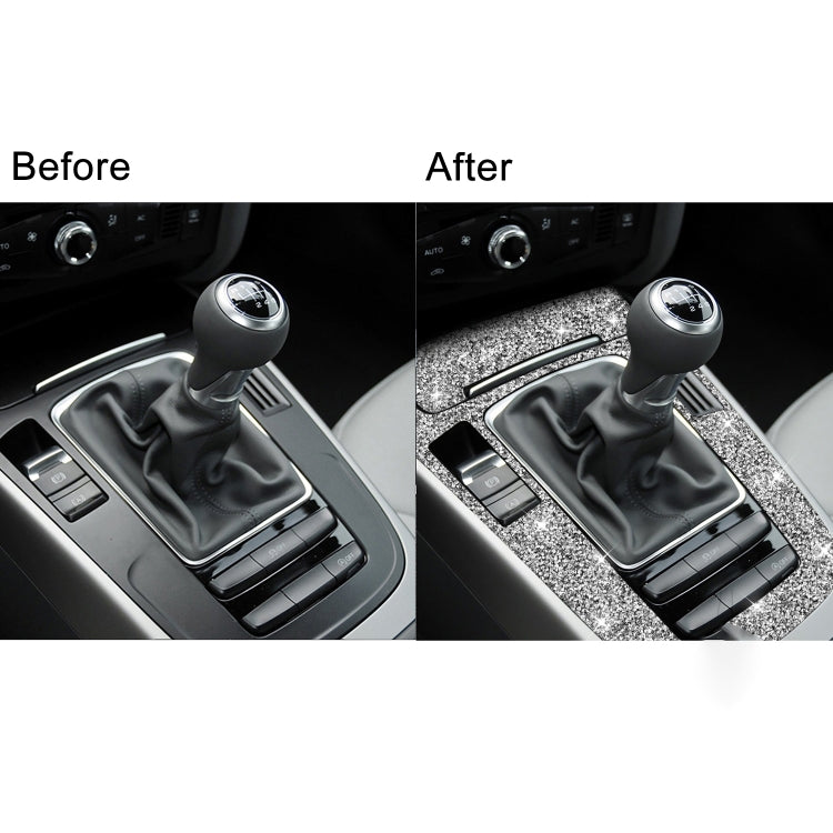 For Audi A4L / A5 / Q5 Car Gear Panel A Diamond Decoration Sticker, Left and Right Drive by buy2fix