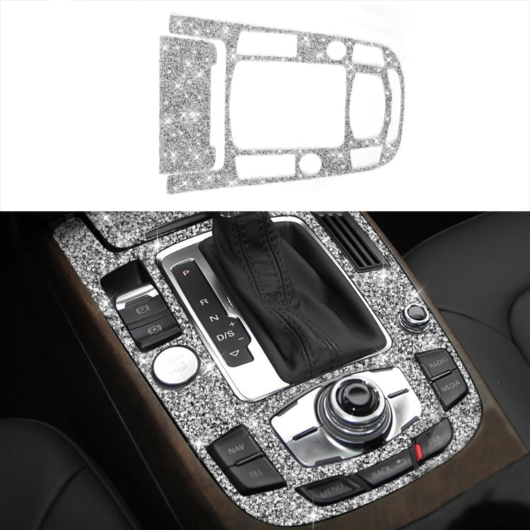 For Audi A4L / A5 / Q5 Car Gear Panel C Diamond Decoration Sticker, Left and Right Drive by buy2fix