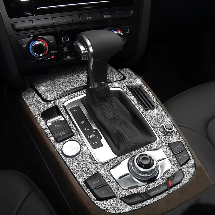 For Audi A4L / A5 / Q5 Car Gear Panel C Diamond Decoration Sticker, Left and Right Drive by buy2fix