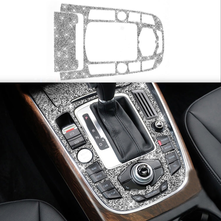 For Audi A4L / A5 / Q5 Car Gear Panel D Diamond Decoration Sticker, Left and Right Drive by buy2fix