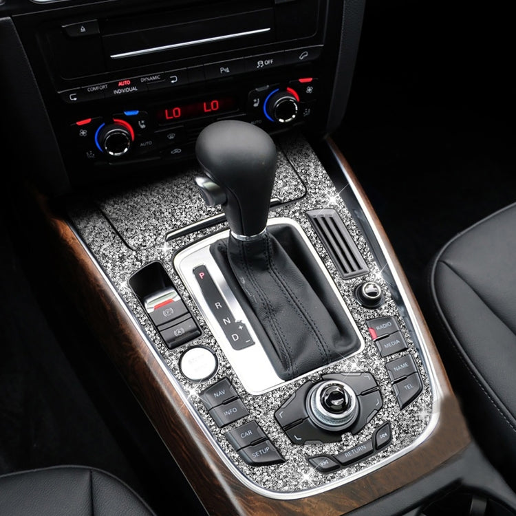For Audi A4L / A5 / Q5 Car Gear Panel D Diamond Decoration Sticker, Left and Right Drive by buy2fix