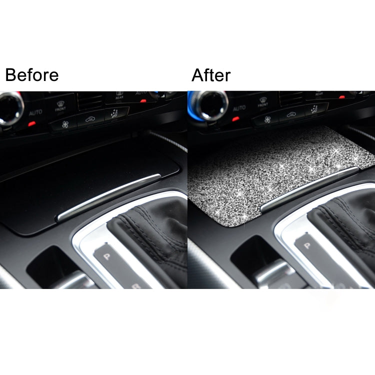 For Audi A4L / A5 / Q5 Car Storage Cigarette Lighter Panel Diamond Decoration Sticker, Left and Right Drive by buy2fix