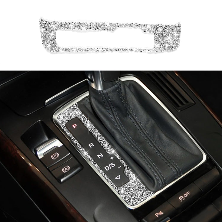 For Audi A4 / A5 / Q5 Car Gear Panel Diamond Decoration Sticker, Left Drive by buy2fix