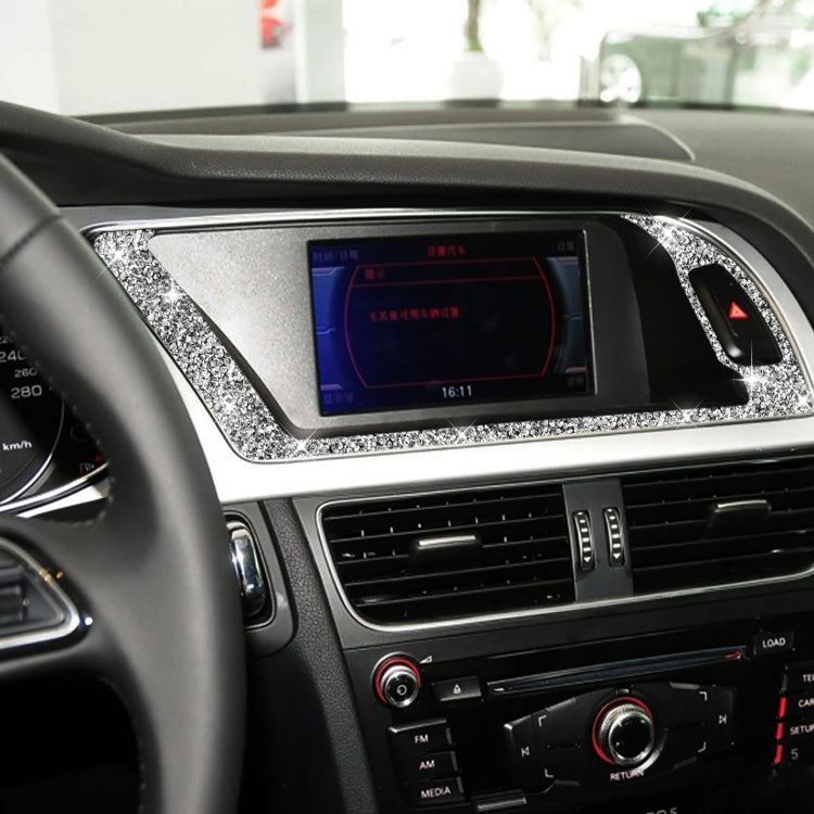 For Audi A4 / A5 / Q5 Car Navigation Outer Frame Diamond Decoration Sticker, Left Drive by buy2fix