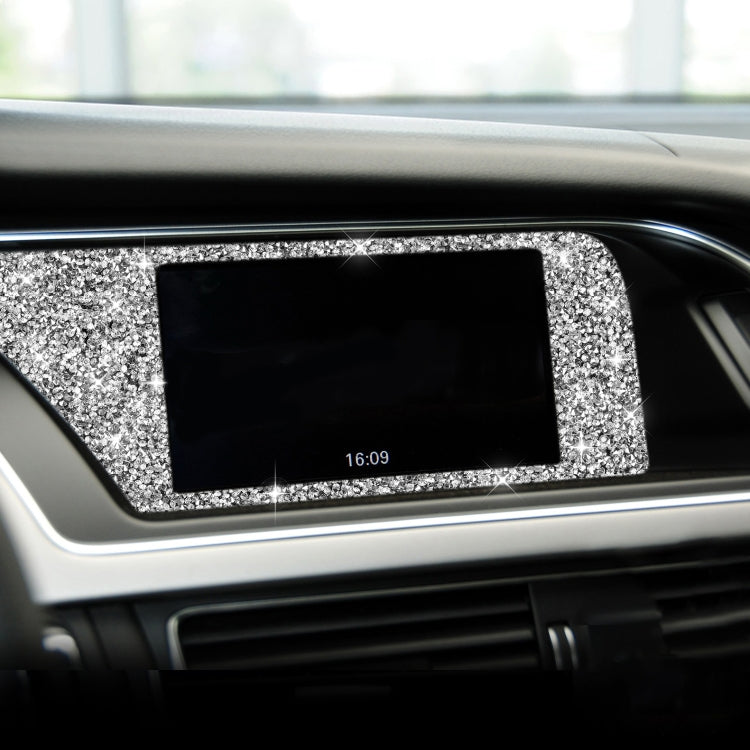 For Audi A4 / A5 / Q5 Car Navigation Inner Frame Diamond Decoration Sticker, Left Drive by buy2fix