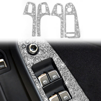 For Audi A4 / A5 / Q5 Car Door Lift Control Panel Diamond Decoration Sticker, Right Drive Low Configured by buy2fix