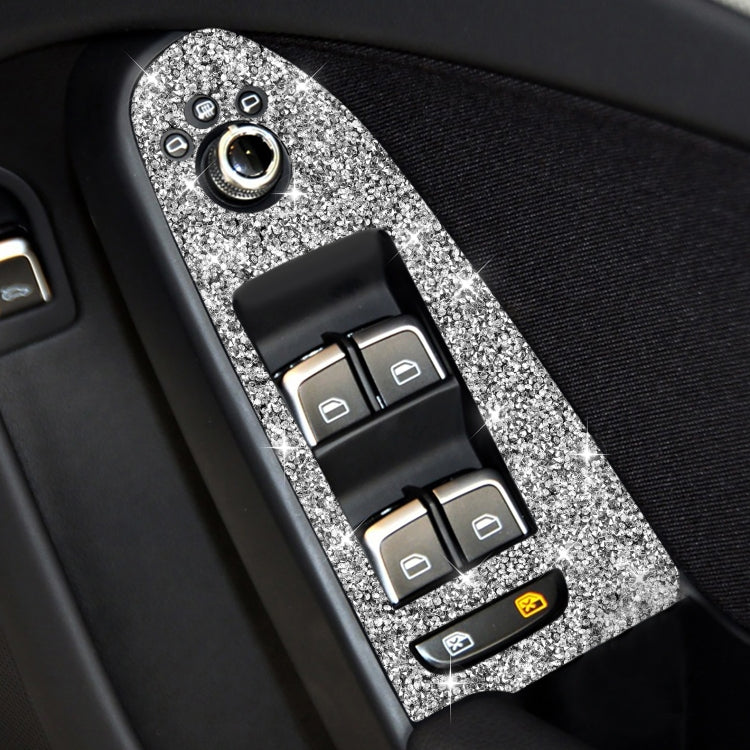 For Audi A4 / A5 / Q5 Car Door Lift Control Panel Diamond Decoration Sticker, Right Drive Low Configured by buy2fix