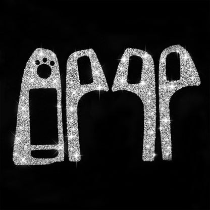 For Audi A4 / A5 / Q5 Car Door Lift Control Panel Diamond Decoration Sticker, Left Drive Low Configured by buy2fix