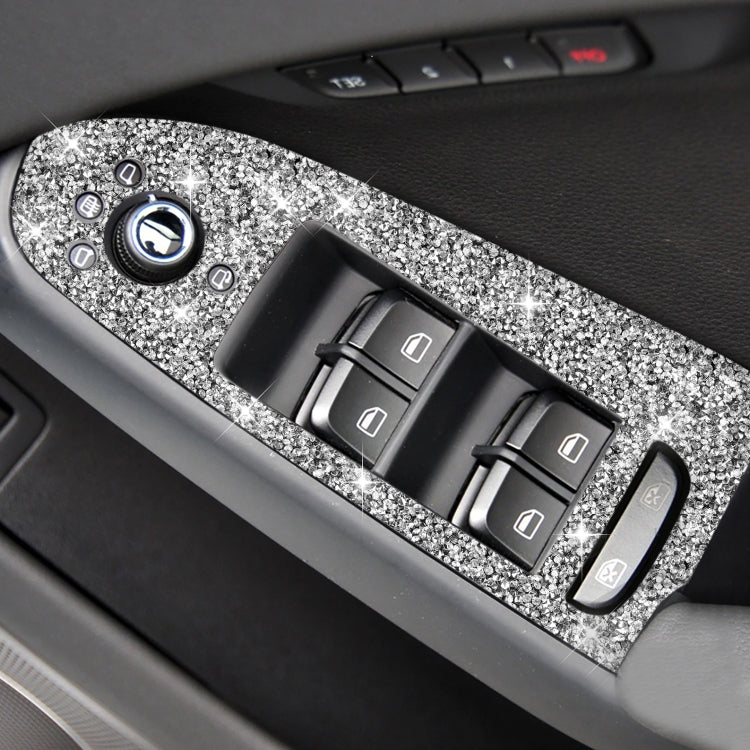 For Audi A4 / A5 / Q5 Car Door Lift Control Panel Diamond Decoration Sticker, Right Drive High Configured by buy2fix