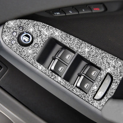 For Audi A4 / A5 / Q5 Car Door Lift Control Panel Diamond Decoration Sticker, Right Drive High Configured by buy2fix