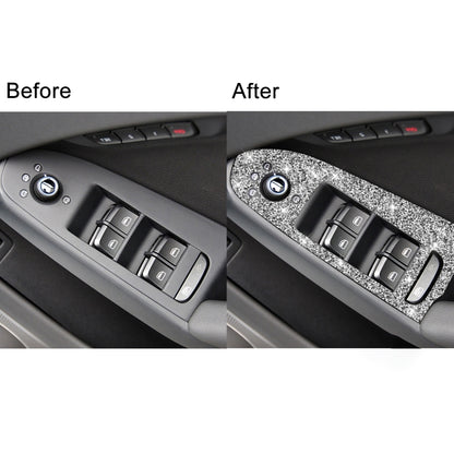 For Audi A4 / A5 / Q5 Car Door Lift Control Panel Diamond Decoration Sticker, Right Drive High Configured by buy2fix