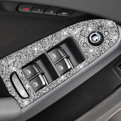 For Audi A4 / A5 / Q5 Car Door Lift Control Panel Diamond Decoration Sticker, Left Drive High Configured by buy2fix