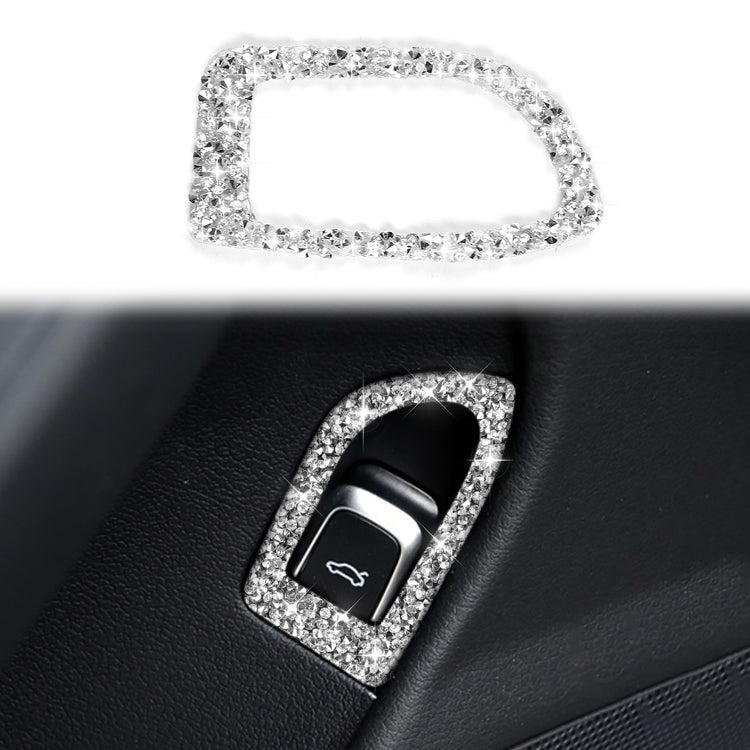 For Audi A4L / A5 / Q5 Car Trunk Switch Diamond Decoration Sticker, Left Drive by buy2fix