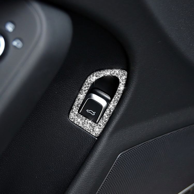 For Audi A4L / A5 / Q5 Car Trunk Switch Diamond Decoration Sticker, Left Drive by buy2fix
