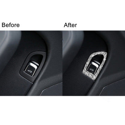 For Audi A4L / A5 / Q5 Car Trunk Switch Diamond Decoration Sticker, Left Drive by buy2fix
