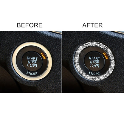 For Dodge Charger 2011-2014 Car Engine Starting Circle Diamond Decorative Sticker, Left-hand Drive by buy2fix