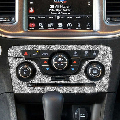 For Dodge Charger 2011-2014 Car AC Control CD Panel Diamond Decorative Sticker, Left-hand Drive by buy2fix