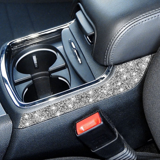 For Dodge Charger 2011-2014 Car Cup Holder Armrest Outside Diamond Decorative Sticker, Left-hand Drive by buy2fix