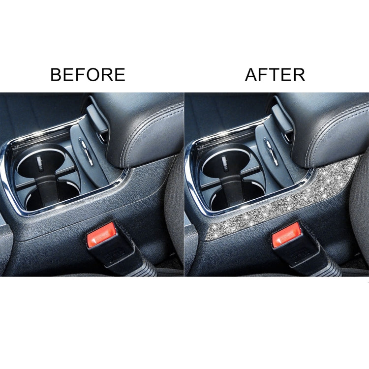 For Dodge Charger 2011-2014 Car Cup Holder Armrest Outside Diamond Decorative Sticker, Left-hand Drive by buy2fix