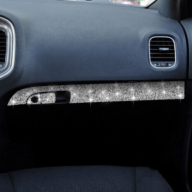 For Dodge Charger 2011-2014 3pcs/Set Car Front Passenger Seat Storage Box Handle Diamond Decorative Sticker, Left-hand Drive by buy2fix