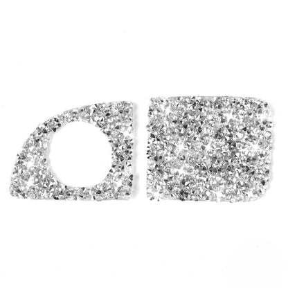 For Dodge Charger 2011-2014 3pcs/Set Car Front Passenger Seat Storage Box Handle Diamond Decorative Sticker, Left-hand Drive by buy2fix