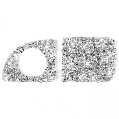 For Dodge Charger 2011-2014 2pcs/Set Car Front Passenger Seat Storage Box Handle Diamond Decorative Sticker, Left-hand Drive by buy2fix