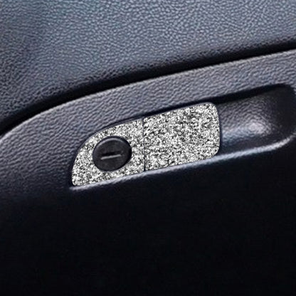 For Dodge Charger 2011-2014 2pcs/Set Car Front Passenger Seat Storage Box Handle Diamond Decorative Sticker, Left-hand Drive by buy2fix