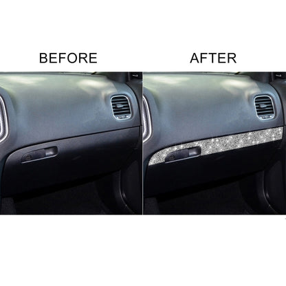 For Dodge Charger 2011-2014 Car Front Passenger Seat Storage Box Diamond Decorative Sticker, Left-hand Drive by buy2fix