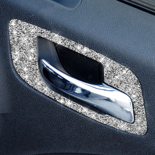 For Dodge Charger 2011-2014 Car Door Handle B Diamond Decorative Sticker, Left-hand Drive by buy2fix