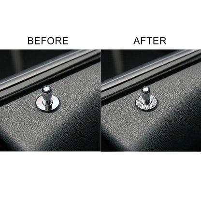 For Dodge Charger 2011-2014 Car Door Lock Ring Diamond Decorative Sticker, Left-hand Drive by buy2fix