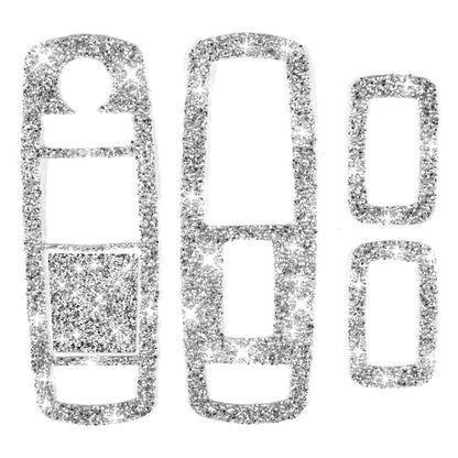 For Dodge Charger 2011-2014 5pcs/Set Car Window Lift Button Diamond Decorative Sticker, Left-hand Drive by buy2fix