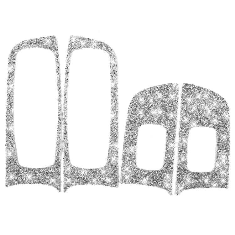 For Dodge Charger 2011-2014 4pcs/Set Car Window Lift Panel Diamond Decorative Sticker, Left-hand Drive by buy2fix