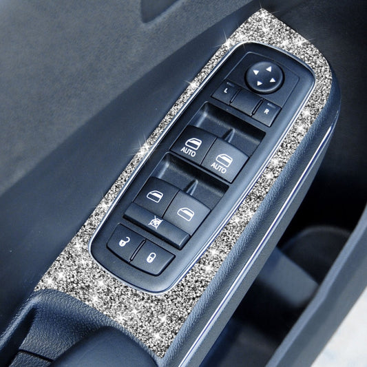 For Dodge Charger 2011-2014 6pcs/Set Car Window Lift Panel Diamond Decorative Sticker, Left-hand Drive by buy2fix