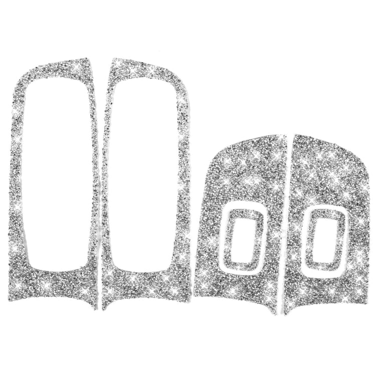 For Dodge Charger 2011-2014 6pcs/Set Car Window Lift Panel Diamond Decorative Sticker, Left-hand Drive by buy2fix