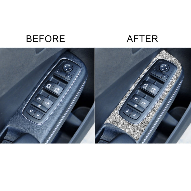 For Dodge Charger 2011-2014 6pcs/Set Car Window Lift Panel Diamond Decorative Sticker, Left-hand Drive by buy2fix